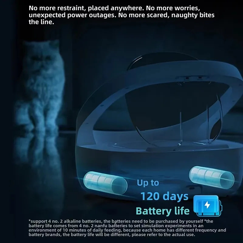Smart Pet Feeder Automatic Cat Feeder With WIFI App Control Sensor Rec