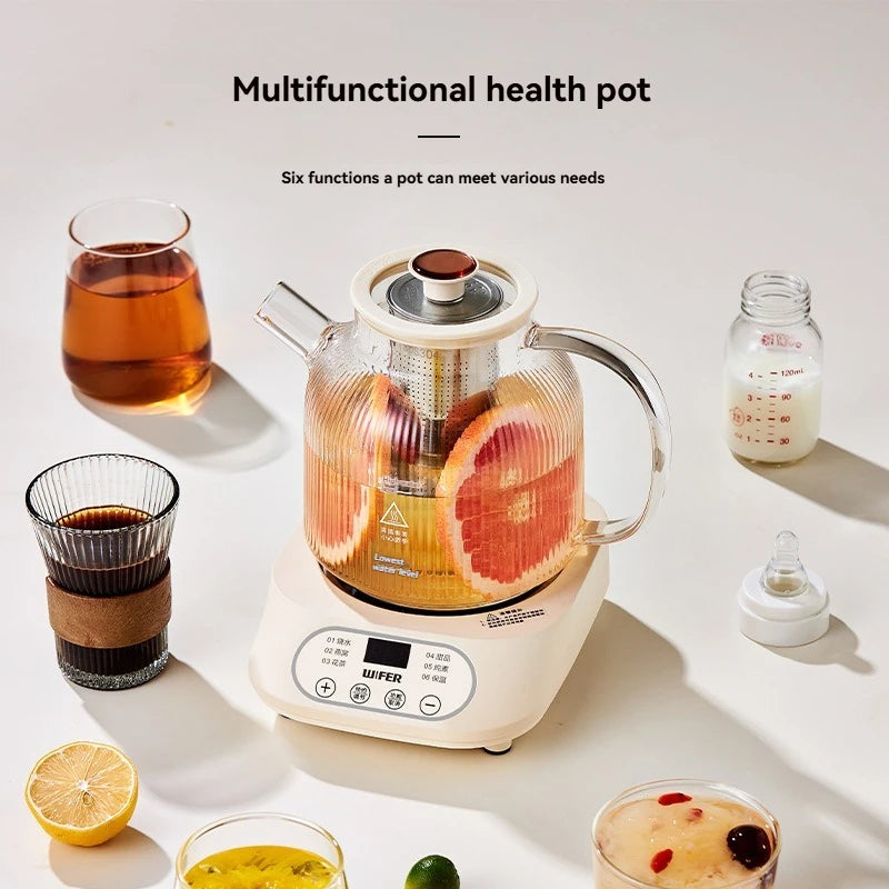 Glass Electric Herbal Tea Kettle Automatic Temperature-Control Flower