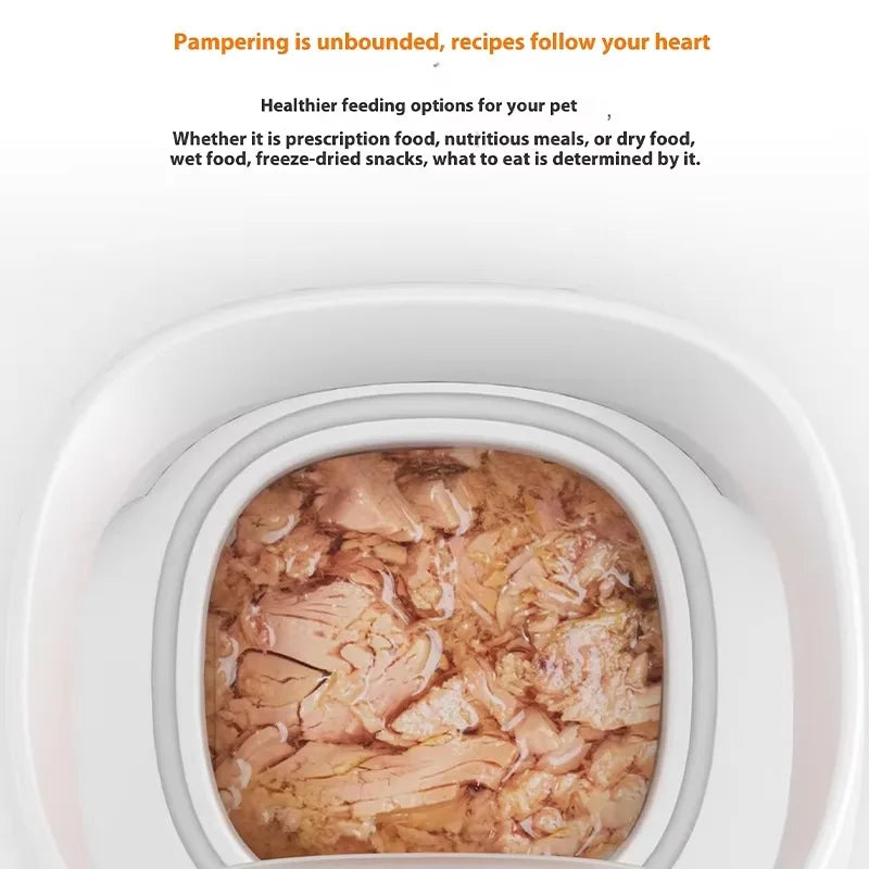 Smart Pet Feeder Automatic Cat Feeder With WIFI App Control Sensor Rec