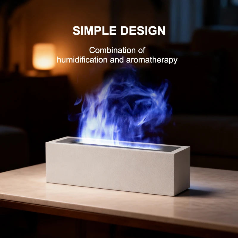 Simulation Flame Air Humidifier Aroma Diffuser with Night Light