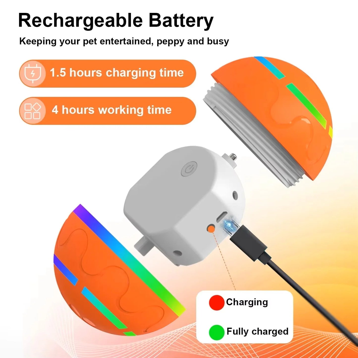 Interactive USB Charging LED Light Auto Electric Moving Remote Control